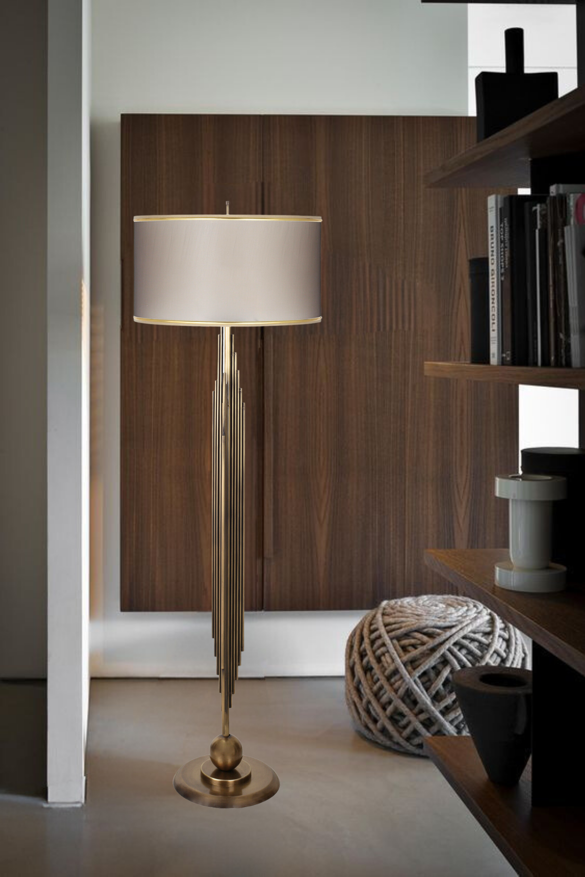 metal floor lamp