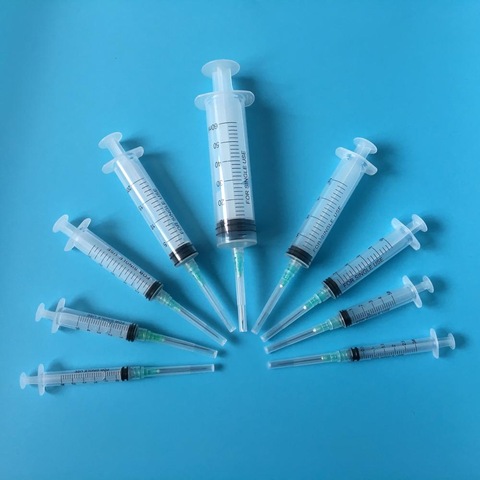 MEDICAL DISPOSABLE 3ML 5ML INJECTION PLASTIC SYRINGE WITH NEEDLE