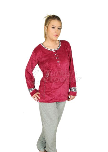 Women Velour Winter Pajama