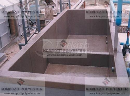 BETON SU ASIT HAVUZ VE KAZAN POLYESTER KAPLAMA, Ctp kaplama ( Cam Takviyeli Polyester, izolasyon )