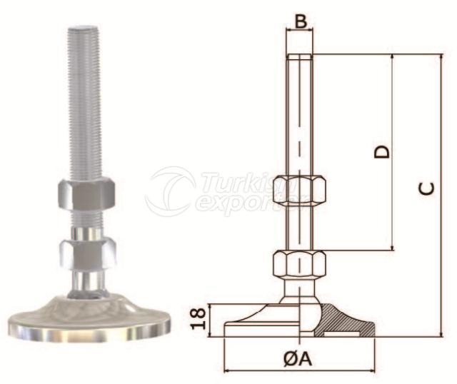 Zinc Plated Articulated Feet
