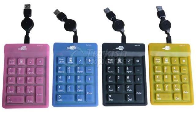 full color number silicone keyboard