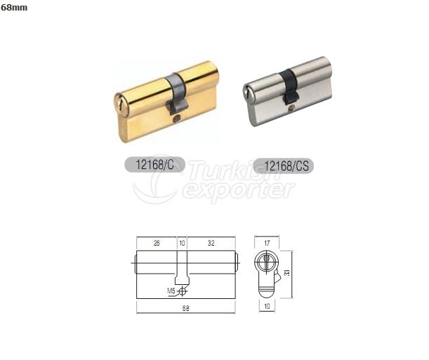 Brass Normal Key Cylinders 68mm