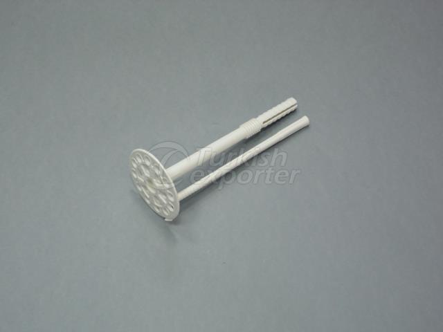 Plastic dowel for fasade