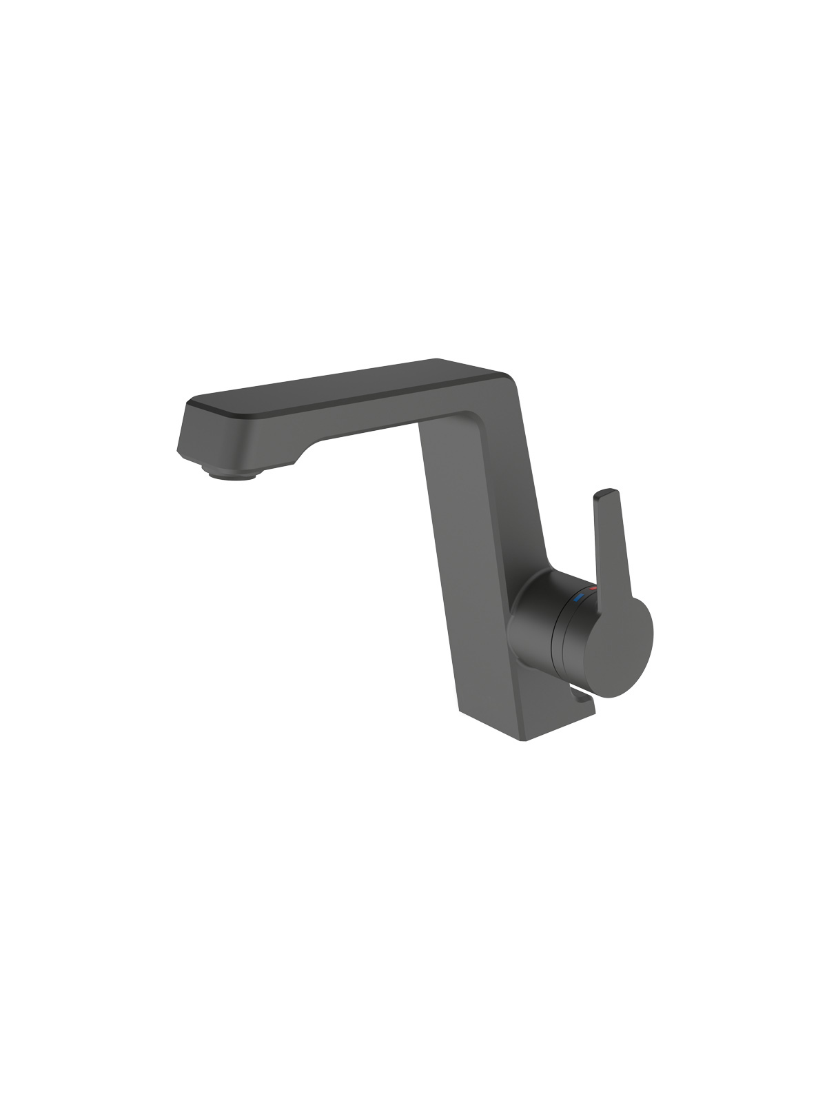 Thetis Black Basin Mixer