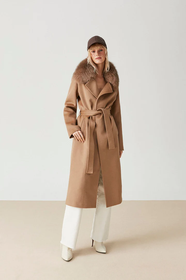 MANTEAU LAINE CACHEMIRE FEMME