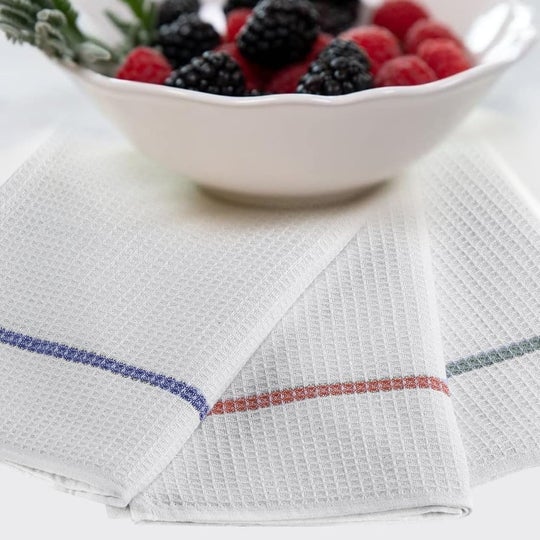 Blue Waffle Weave Tea Towels, Vintage Design, Elegant Color Pack of 3 size 50*70