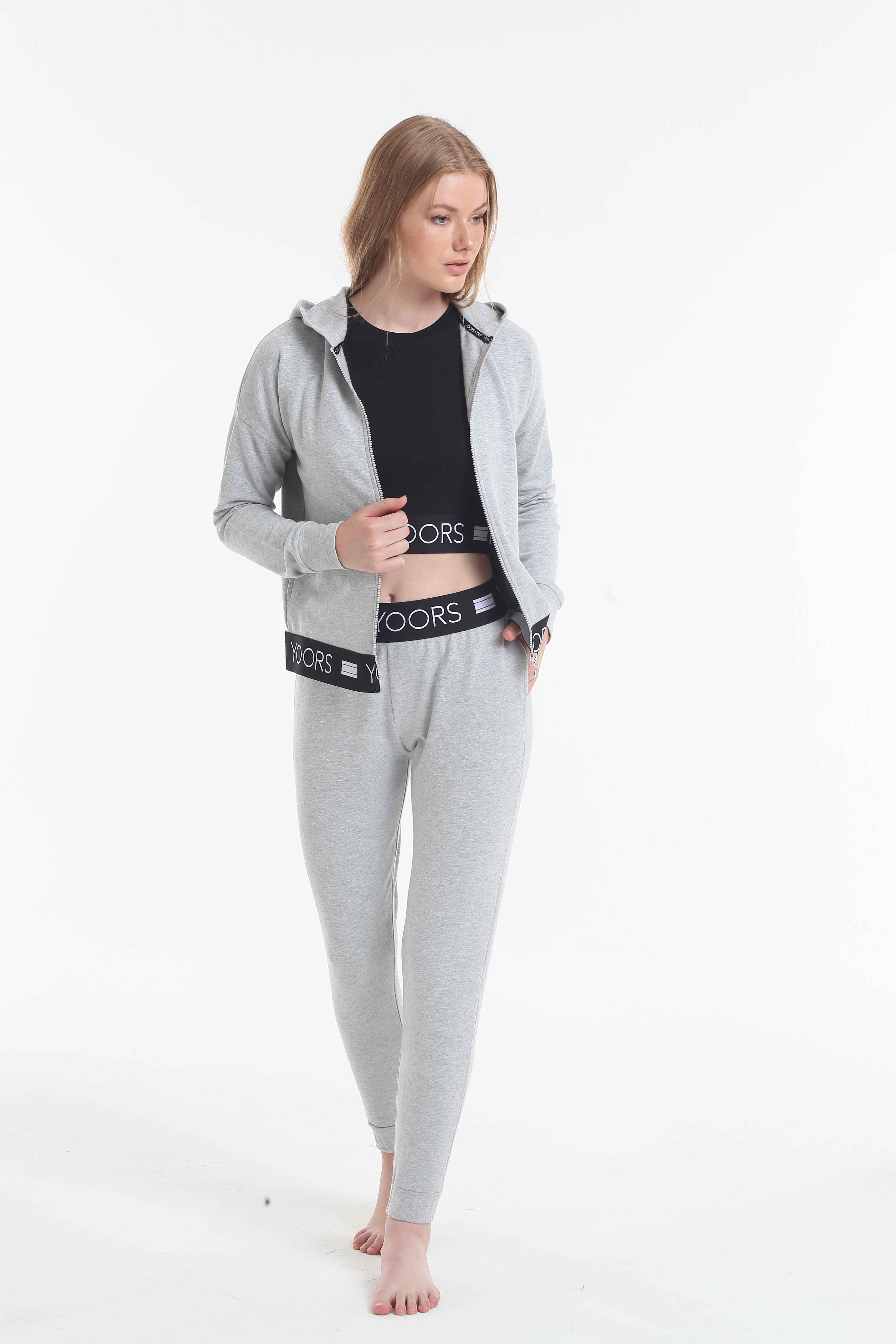 Yoors Star Hoody & Joggers with Cropped TShirt 3 PCS Set