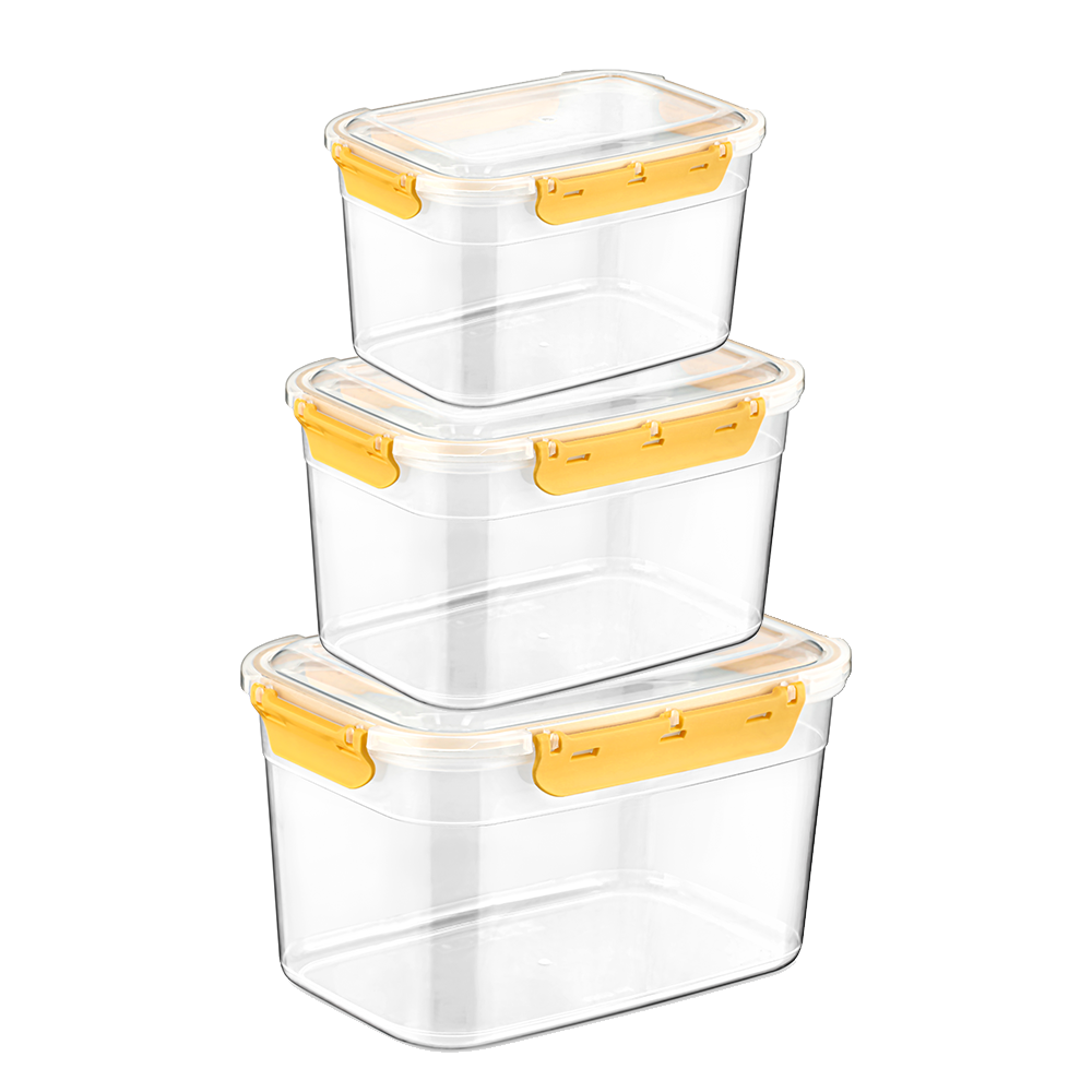 COLORED DEEP AIRTIGHT FOOD CONTAINER SET OF 3
