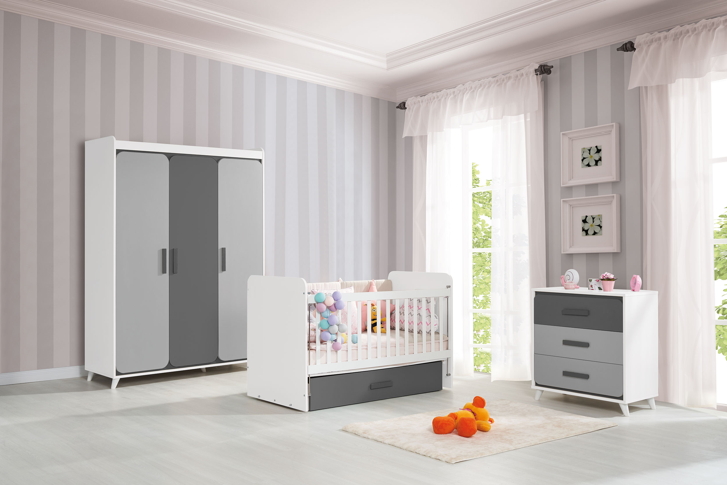 Nursery Furniture Set - Opera Pink