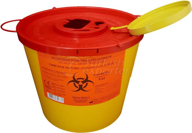 Conteneur d'objets tranchants 5 Lt