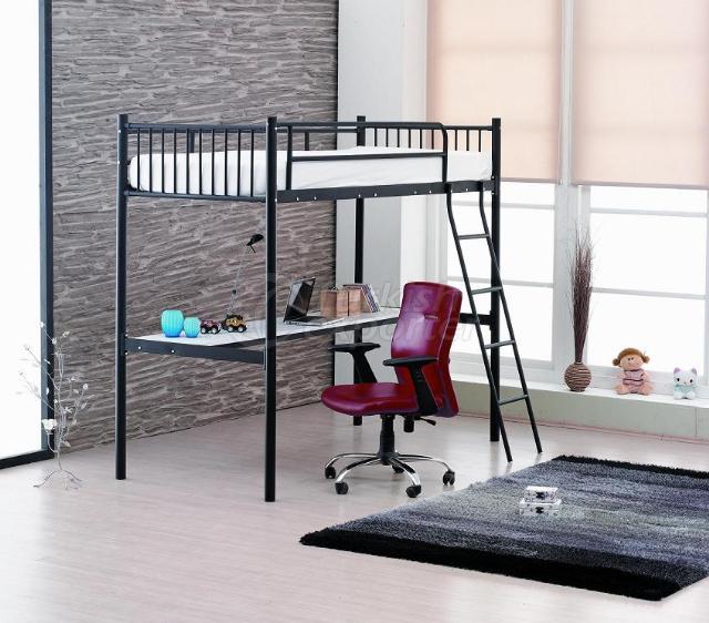 Elite bunk bed with working desk