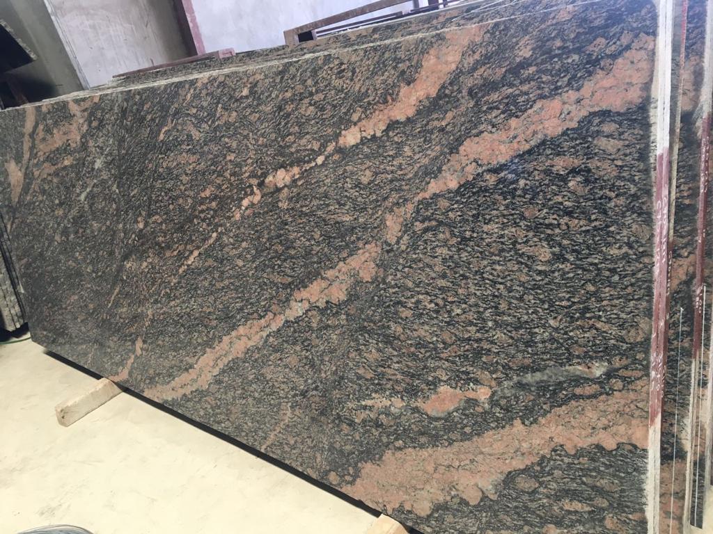 rose black granite slab