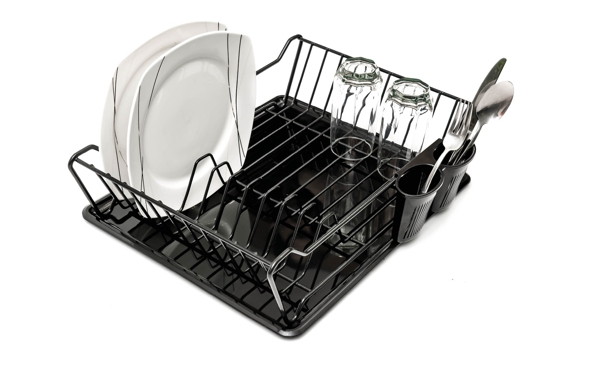 ZENSAN DISH DRYING RACK (BLACK OR WHITE PVC PLATED)