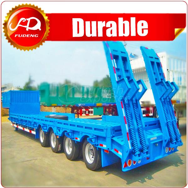 China 4 axle low bed semi trailer