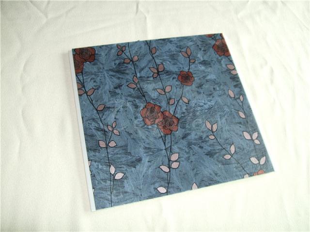 Flower design laminated pvc panel