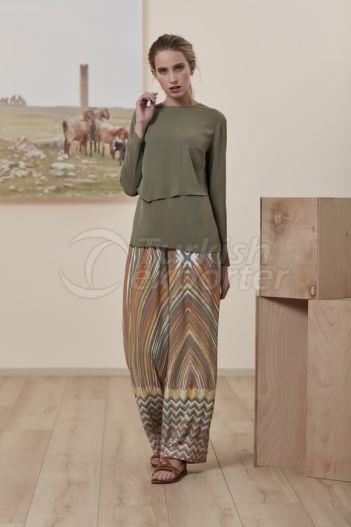 Crew Neck Blouse 3123 Khaki