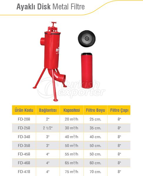 Footed Disk Metal Filter