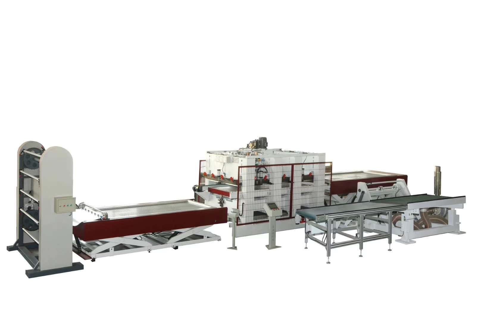 Automatic vacuum membrane press machine with pin support system