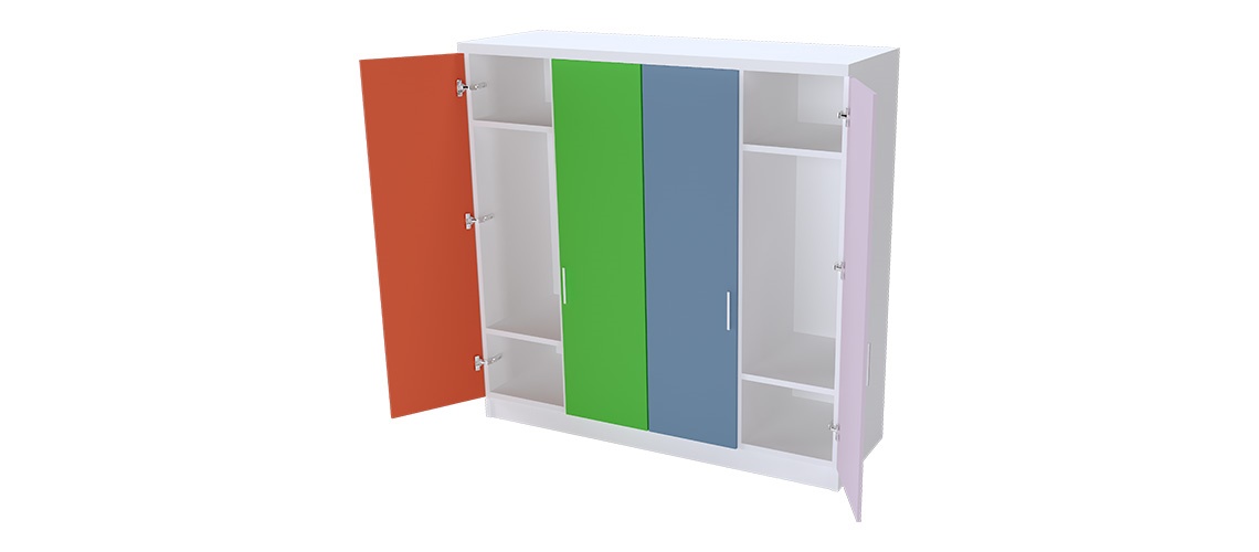 Four Clothes Cabinet 120x40x130h