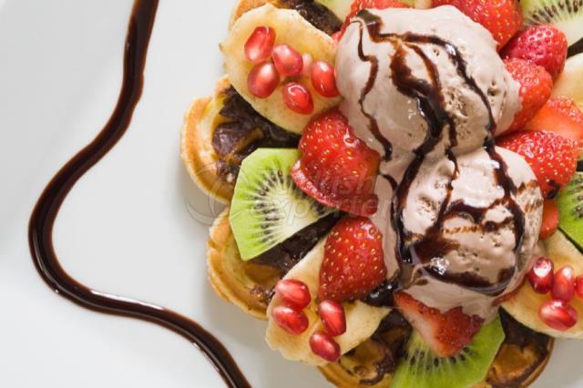 Waffle with Ice Cream