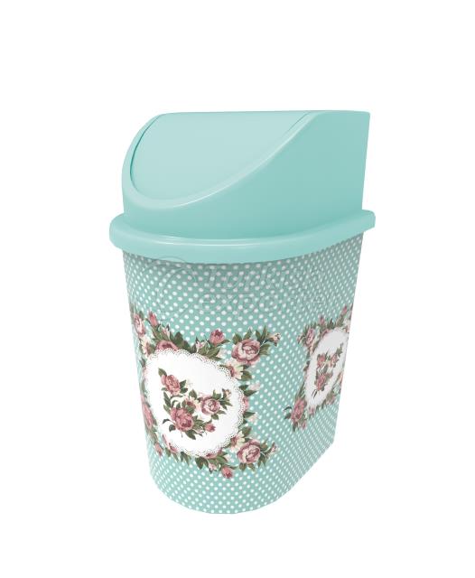 Decorated Click Dustbin / 13L