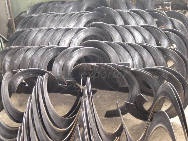 Steel and Chrome Spiral Leaf