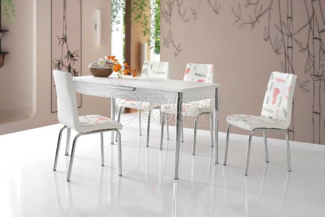 Power MDF Table- Parma Chair set