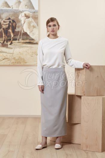 Pencil Skirt 4511 Gray