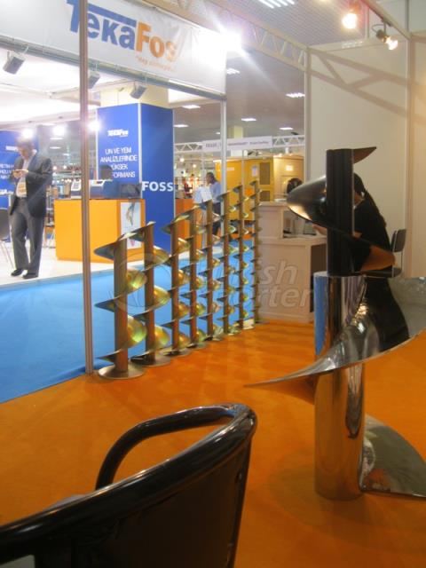 Steel and Chrome Spiral Leaf