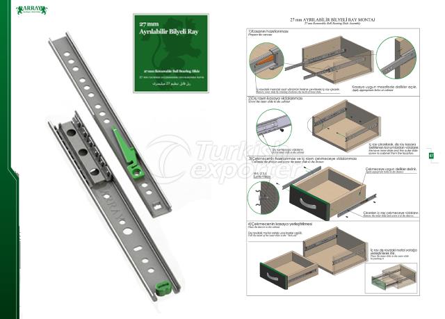 27 mm Take out Ball Bearing Slide