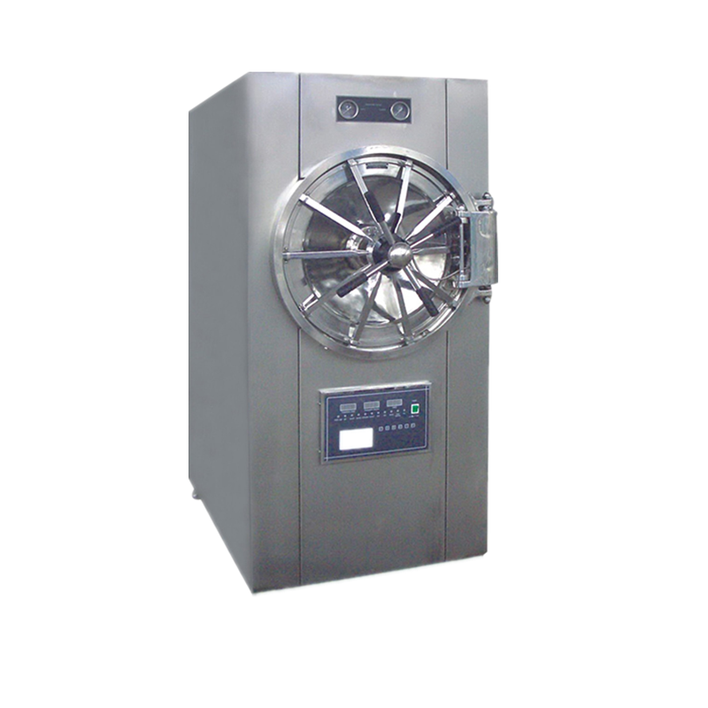 Horizontal pressure steam sterilizer