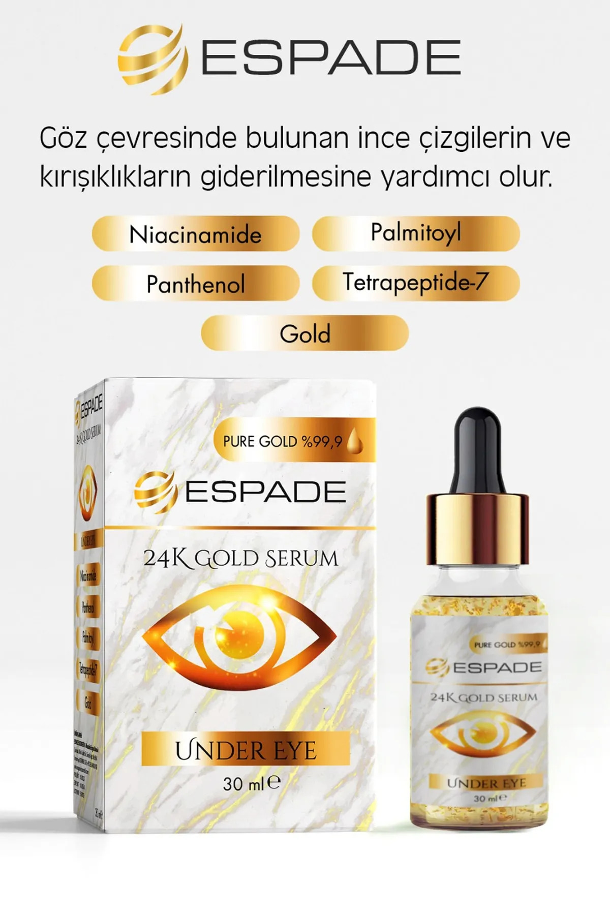 Espade 24k Altın Parçacıklı Göz Çevresi Bakım Serumu 30 Ml