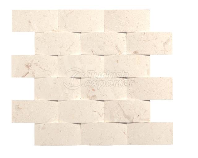 4,8x10 Pearl Beige Braid Mosaic