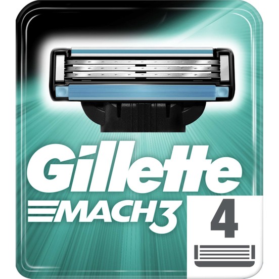 gillette mach3 men's  razor- count 4