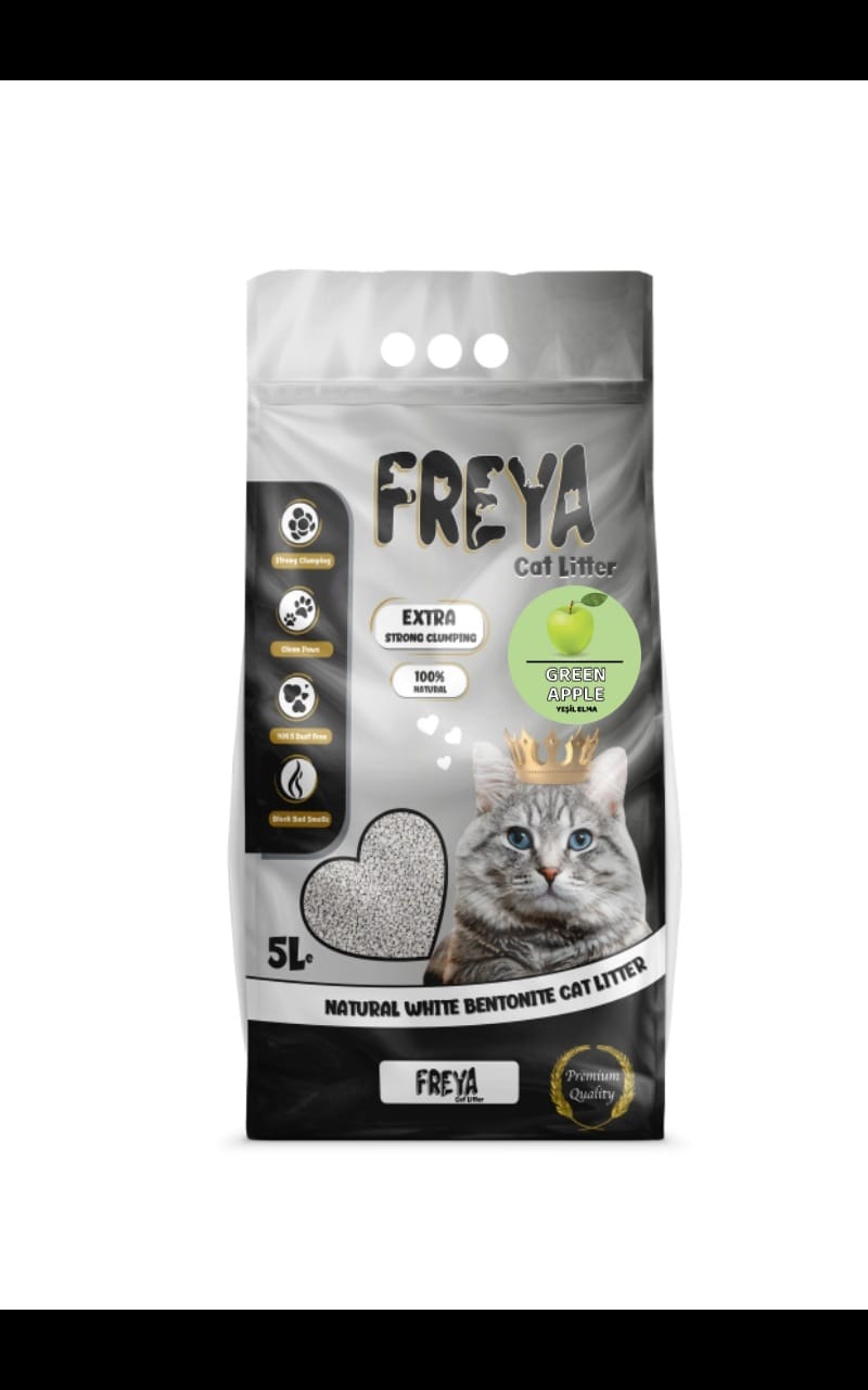 FREYA KEDİ KUMU YEŞİL ELMA 5 LT VE 10 LT