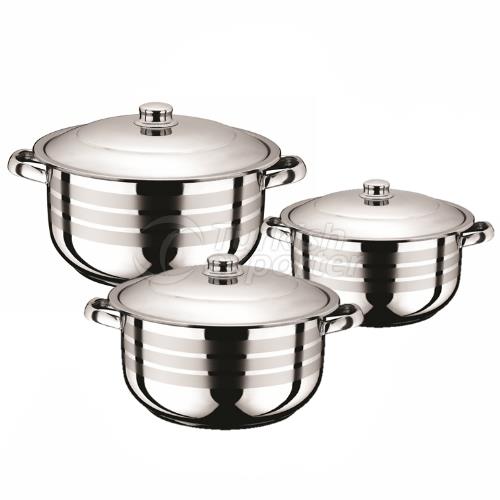 Royal Mega Steel Pot Set 22-24-26CM