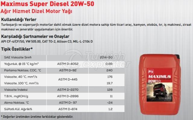 Maximus Super Diesel 20W-50