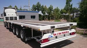 Flat Bed Container Semi Trailer Carrier