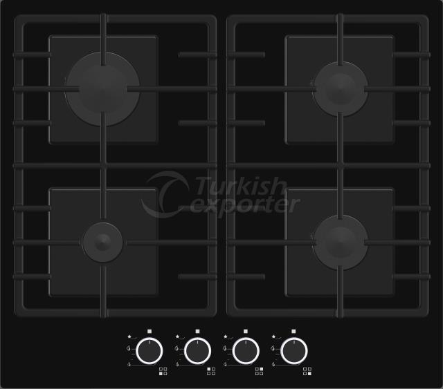 Front Control Black Glass Hob