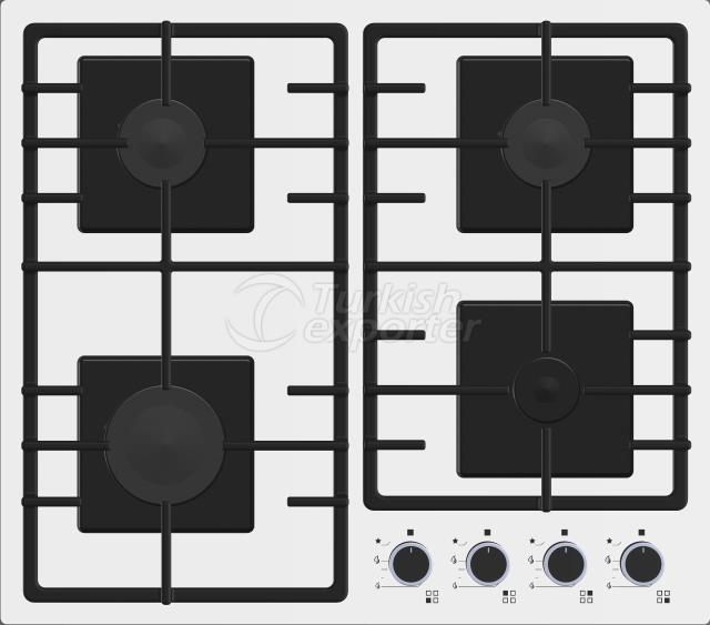 R-Type White Glass Hob