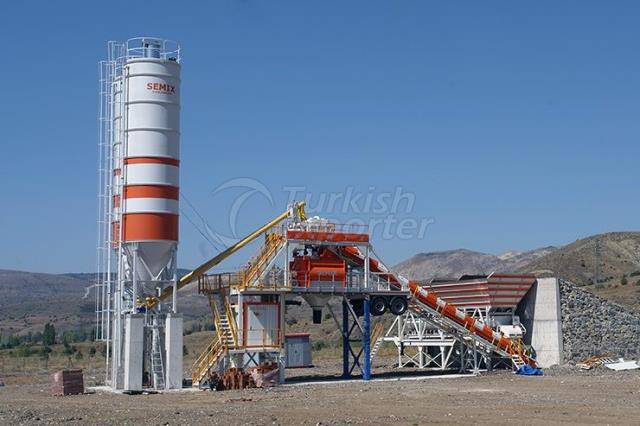Mobile Type Concrete Batching Plants