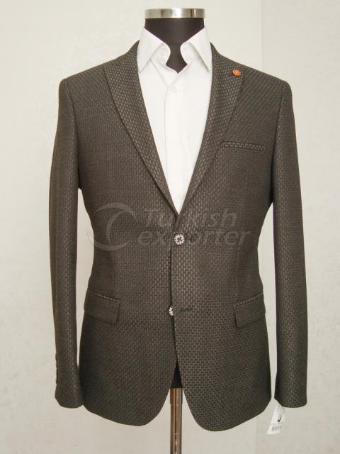 Brown Checkered Jacket Two Button