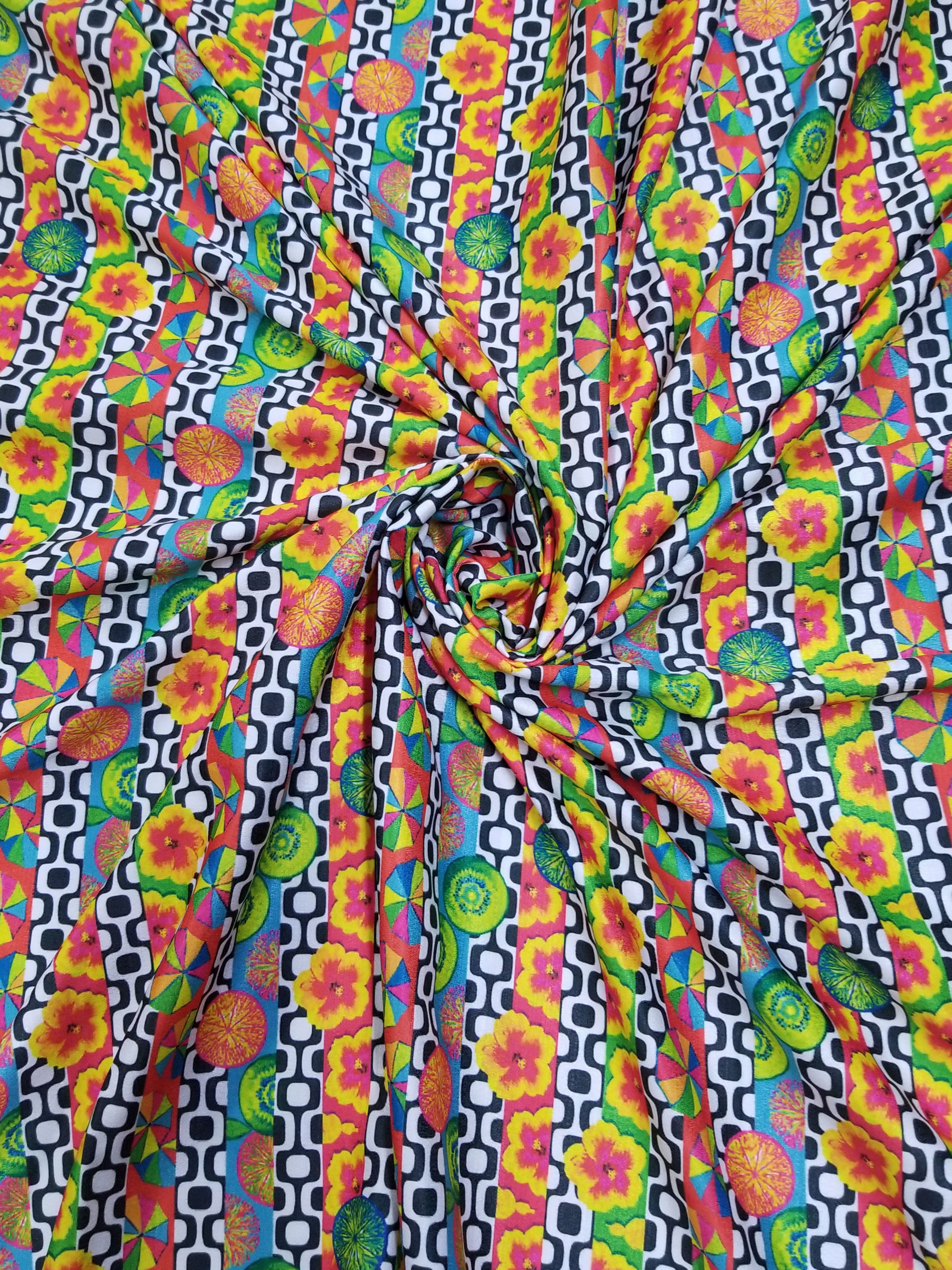 DA1260 Khadi Rayon SIlk Digital Print Fabric