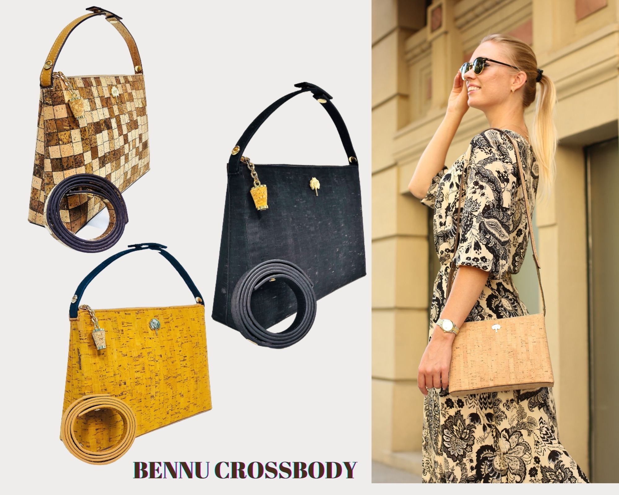 Bennu Cork Crossbody Bag