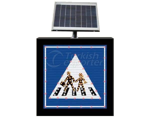 Solar Powered School Crossing Signs B-14b LS-021