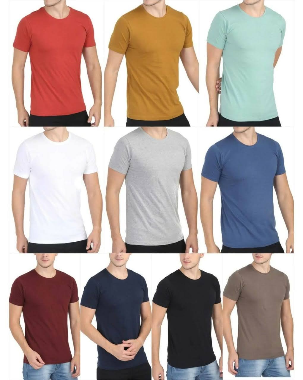 Plain  round neck t shirt