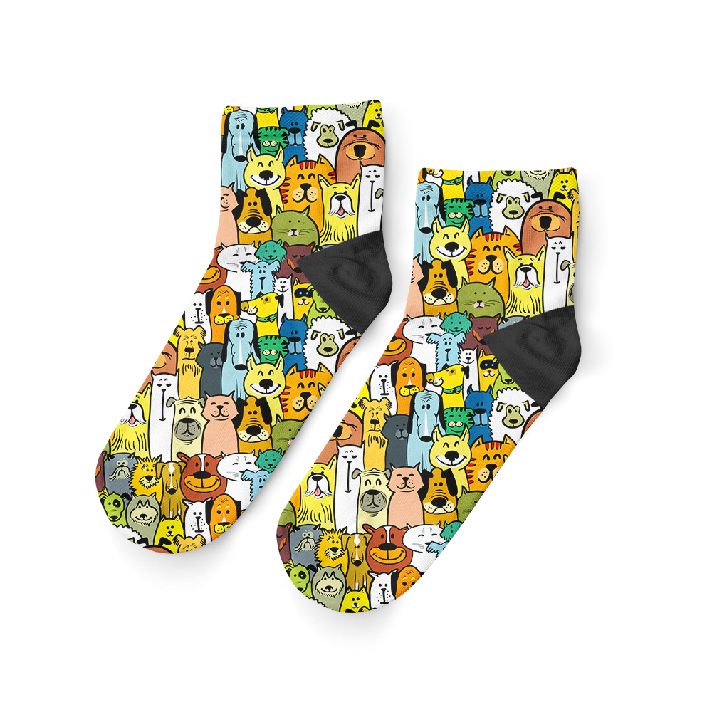 Cats Ankle Print Socks