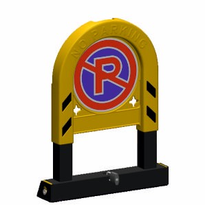 Folding Locked Parking Barrier