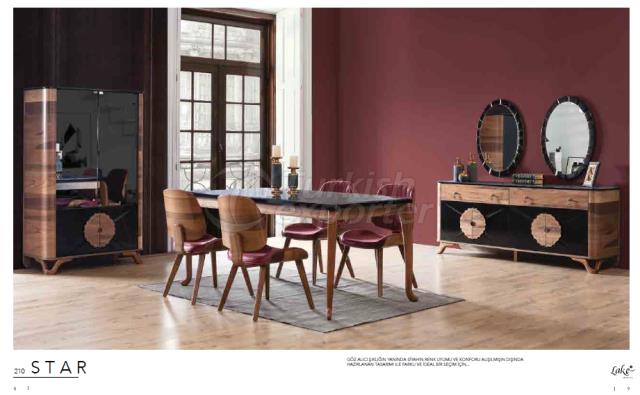 Star Diningroom ( Walnut-Black )